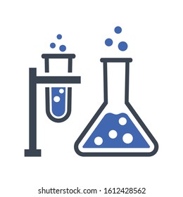 Laboratory research icon, vector graphics