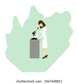 Laboratory research illustration vector graphics