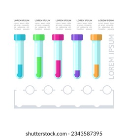 Laboratory research infographic chart design element set. Abstract vector symbols for infochart with blank copy spaces. Kit with shapes for instructional graphics. Visual data presentation