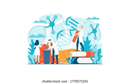 Laboratory research medical vector illustration concept template background isolated can be use for presentation web banner UI UX landing page