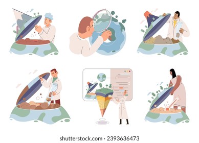 Laboratory research. Vector illustration. Science and technology converge in lab, driving innovation and progress The lab serves as metaphorical playground for scientific exploration and The lab