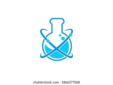 laboratory research vector logo design