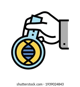 laboratory researching genetic molecule color icon vector. laboratory researching genetic molecule sign. isolated symbol illustration