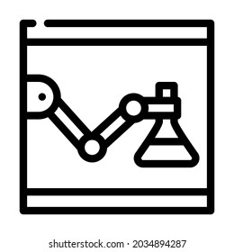 laboratory robot line icon vector. laboratory robot sign. isolated contour symbol black illustration