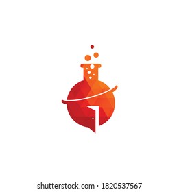 Vorlage für das Vektorlogo des Laboratoriums. Logo-Design-Symbol des Labors
