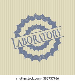 Laboratory rubber stamp with grunge texture