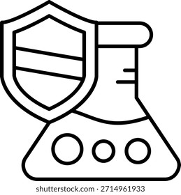 Laboratory Safety Line vector Icon Design