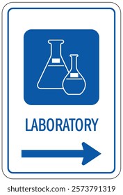 Laboratory safety sign and directional signboard