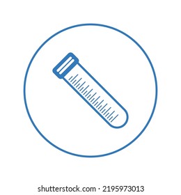 Icono del tubo de ensayo de muestra de laboratorio | Icono de versión circular |