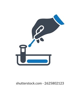 Ícone De Teste De Amostra De Laboratório Isolado Em Fundo Branco