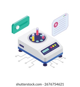 Labormaßstab isometrische Vektorgrafik.
