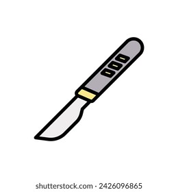 Laboratory Scalpel Icon Vector Illustration