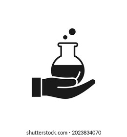 Laboratory, science, experiment flat icon isolated on white background. Vector illustration