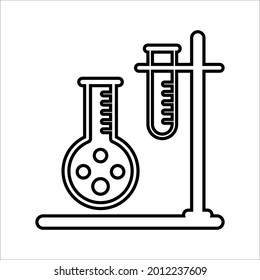 Laboratory, science, experiment line icon. Outline vector.