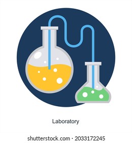 Laboratory or Science Icon Concept