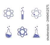 Laboratory Science Icon Set Vector Illustration Design