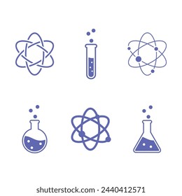 Laboratory Science Icon Set Vector Illustration Design