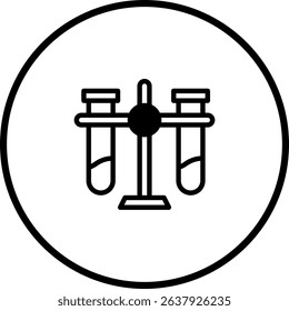 Laboratory science vector icon illustration for scientific research and analysis