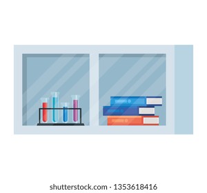 laboratory shelf isolated icon