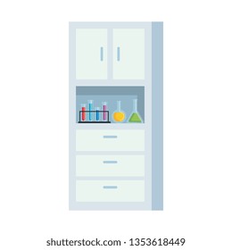laboratory shelving isolated icon