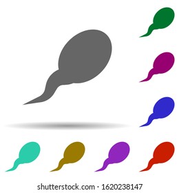 Laboratory, sperm in multi color style icon. Simple glyph, flat vector of laboratory icons for ui and ux, website or mobile application