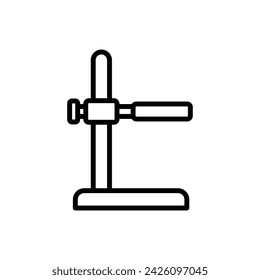 Laboratory Stand Outline Icon Vector Illustration