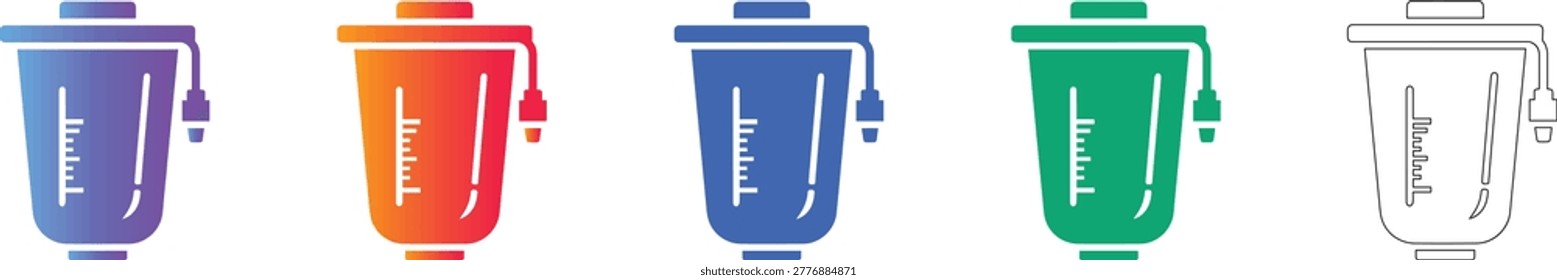 Laboratory Suction Device and Fluid Extractor Icons vol 2428