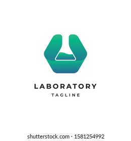 Laboratory symbol logo design vector template