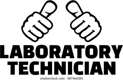 Laboratory technician with thumbs svg