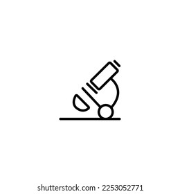 laboratory technology microscope icon or logo isolated on white background