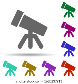 Laboratory, telescope in multi color style icon. Simple glyph, flat vector of laboratory icons for ui and ux, website or mobile application