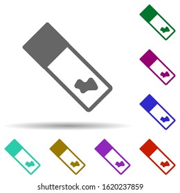 laboratory, test battery in multi color style icon. Simple glyph, flat vector of laboratory icons for ui and ux, website or mobile application