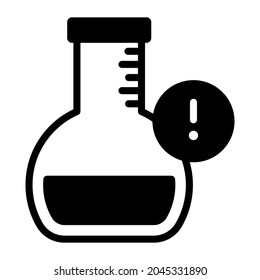 prueba de laboratorio ícono relleno negro, sanidad e ícono médico.