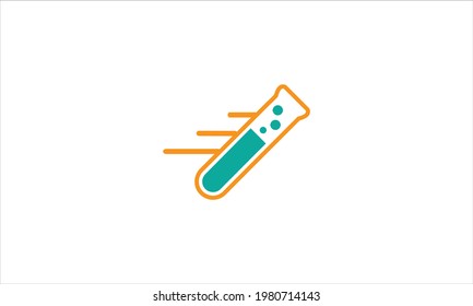 Laboratory test color icon Lab diagnostics Chemical research Test tubes Scientific laboratory. Isolated vector illustration template
