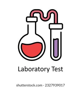 Laboratory Test Filled Outline Icon Design illustration. Smart Industries Symbol on White background EPS 10 File