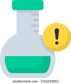 prueba de laboratorio icono de color plano 