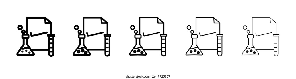 Icono de prueba de laboratorio Vector aislado sobre fondo blanco