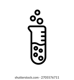 Icono de prueba de laboratorio, Vector de línea