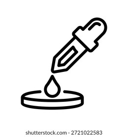 Icono de prueba de laboratorio, Vector de línea