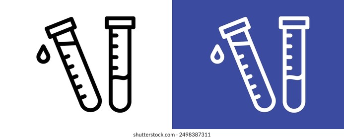 Icono de prueba de laboratorio logotipo conjunto de Vector esquema