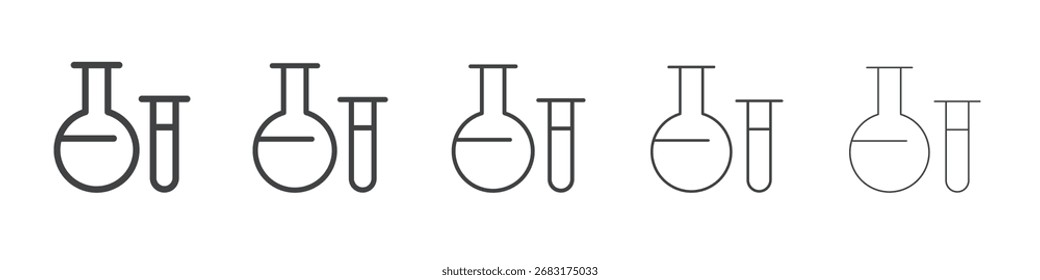 Icono de prueba de laboratorio Vector de ilustración de esquema