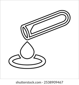 Icono de prueba de laboratorio en estilo de contorno