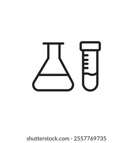 Laboratory test icon Outline vector for web ui