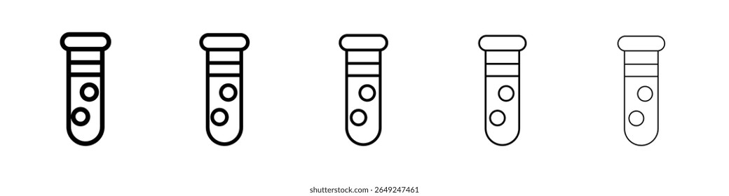 Laboratory test icon thin line outline set or collection