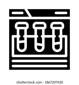 laboratory test online experiment glyph icon vector. laboratory test online experiment sign. isolated contour symbol black illustration