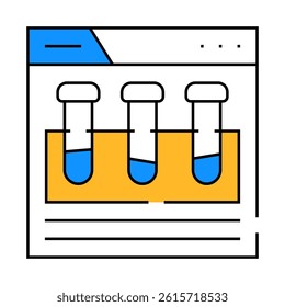 laboratory test online experiment line icon vector. laboratory test online experiment sign. isolated symbol illustration