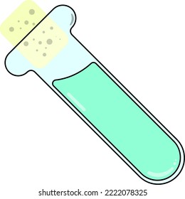 Laboratory test tube, can also be used as a potion or poison bottle.