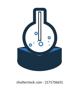 Icono de prueba de laboratorio y tubo de ensayo