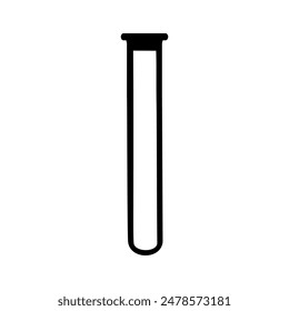 Laboratory test tube icon. Empty glass test tube vector illustration