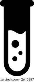 Ícone de tubo de ensaio de laboratório Um gráfico vetor simples de um tubo de ensaio cheio de líquido e bolhas, ideal para projetos de ciência, química e médicos
